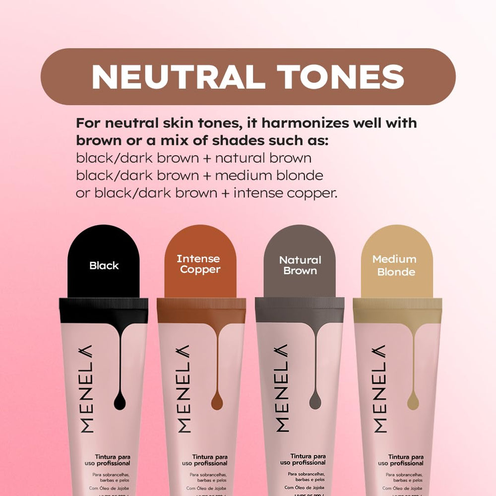 Menela Eyebrow Color Gel 20 ml bottle packaging for travel