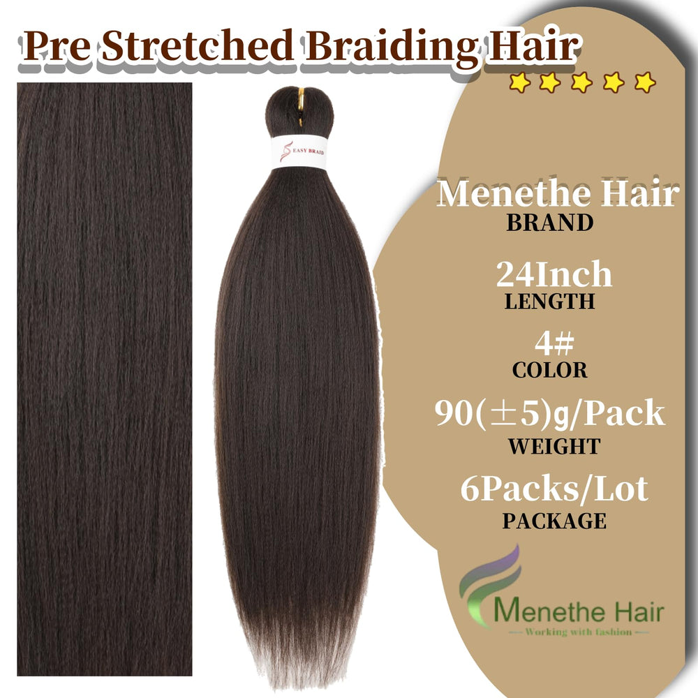 Menethe Hair soft yaki texture braiding hair for natural-looking protective styles.