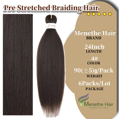 Menethe Hair soft yaki texture braiding hair for natural-looking protective styles.