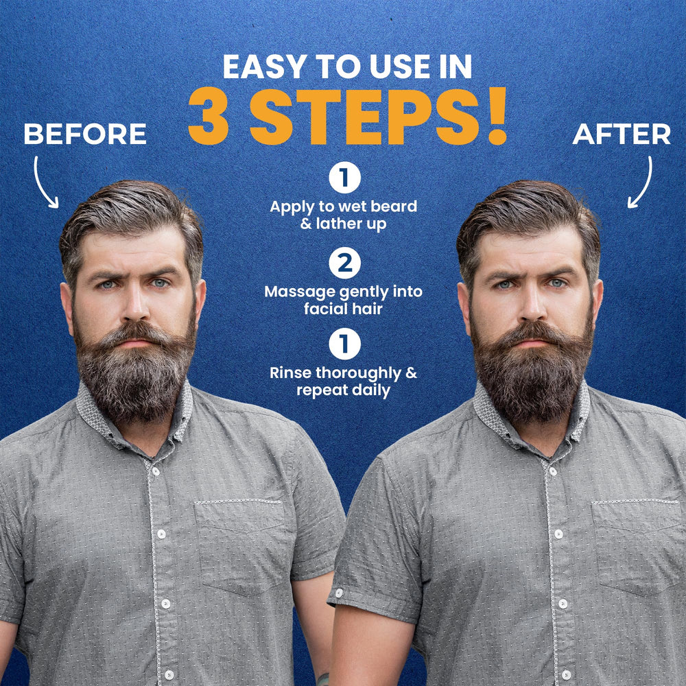 MENFIRST Ingredients include Jaborandi, Guarana, Coffee, Biotin, and Panthenol for nourished beard.