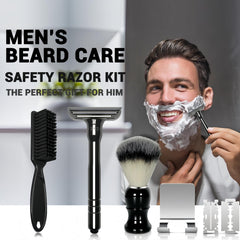 MenGate premium shaving brush with soft bristles for rich lather.