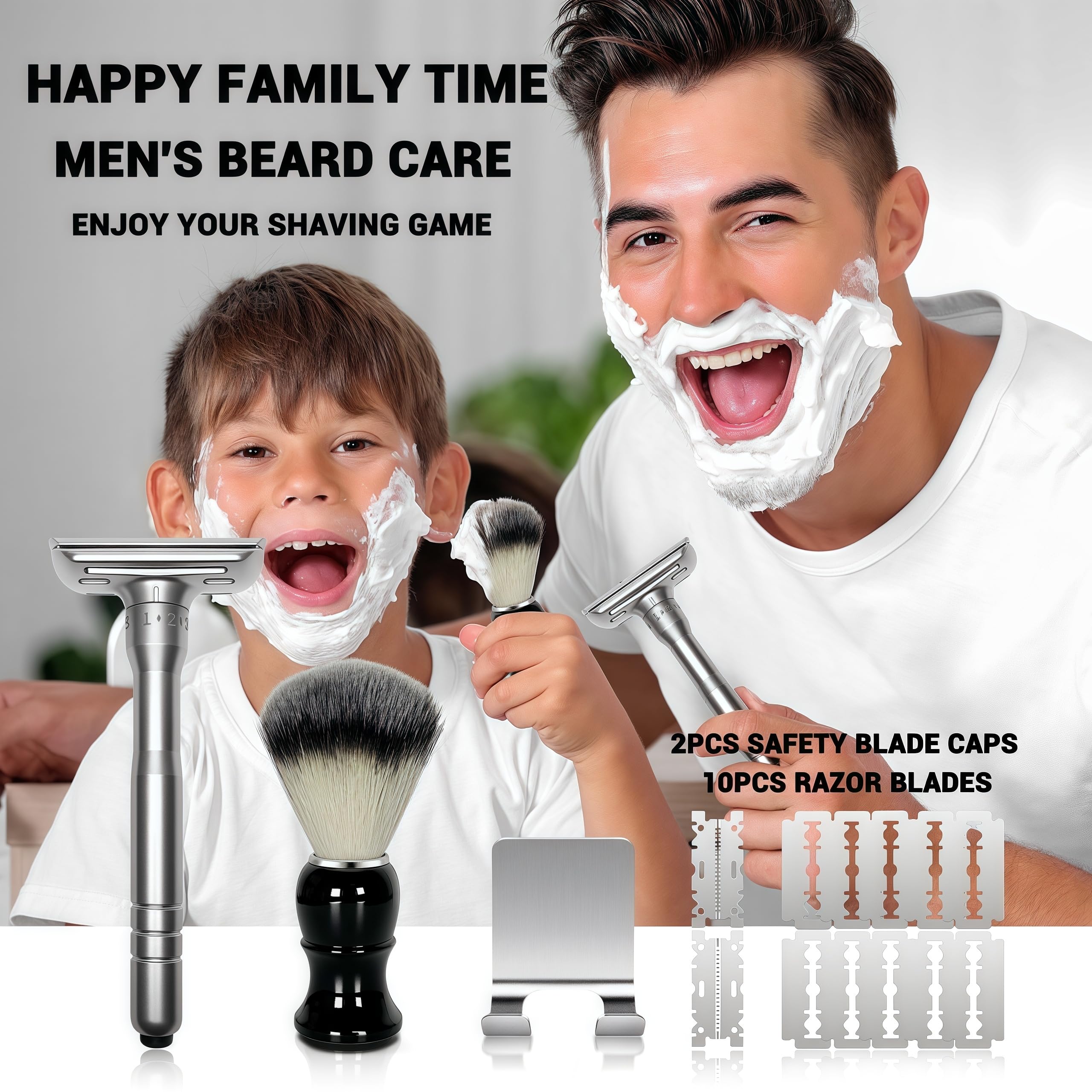 MenGate shaving brush ready for rich lather and gentle facial cleansing