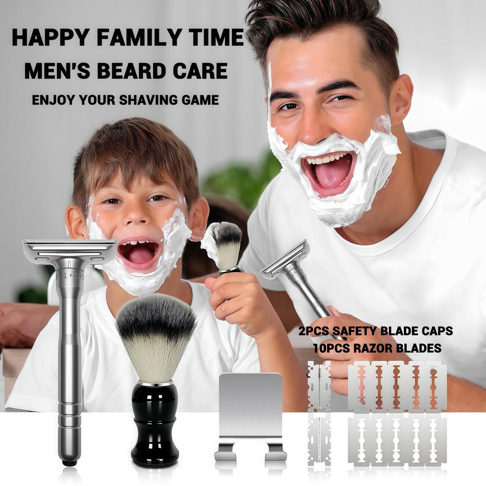 MenGate shaving brush ready for rich lather and gentle facial cleansing