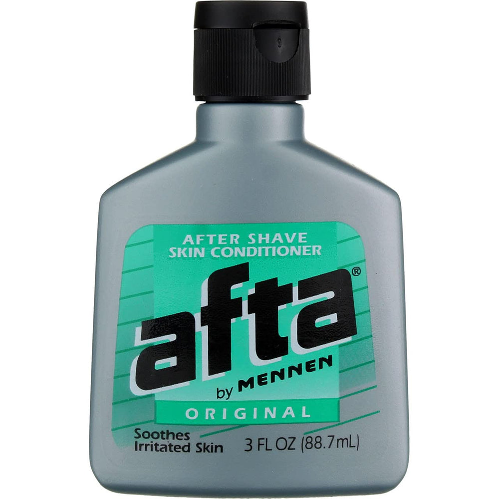Mennen Afta aftershave skin conditioner original 3oz bottle, two-pack, promotes smooth post-shave skin.