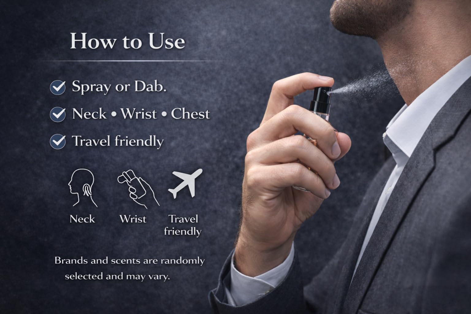 Men's Designer Fragrance Sampler not-for-sale sample vials for authentic testing.