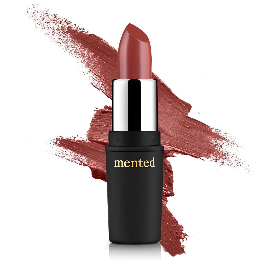Mented Nude LaLa swatches on arm show a universally flattering warm pink-brown shade.