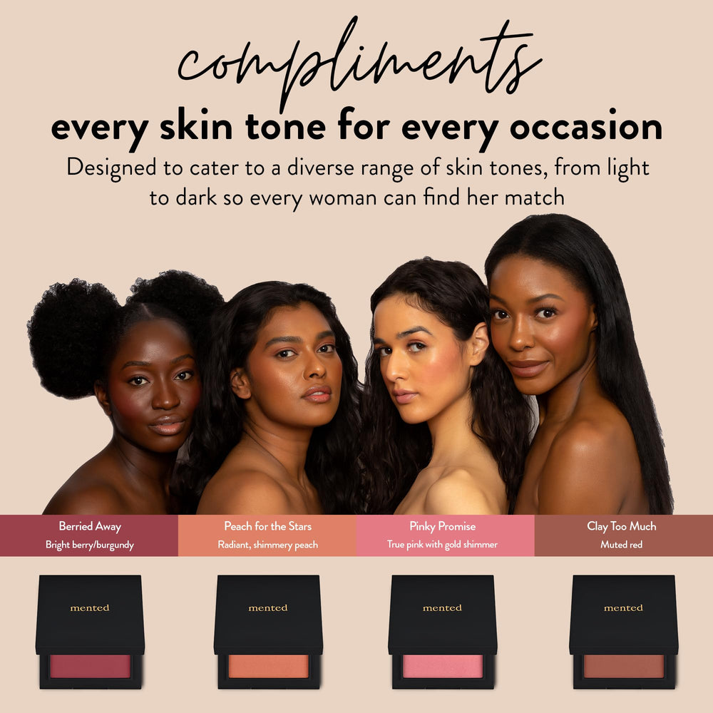 Mented Peach for the Stars blush close-up highlighting radiant peach warmth.