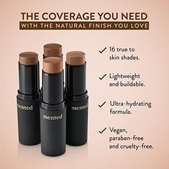 Mented Stick Foundation application shows seamless blending for a natural, radiant finish.