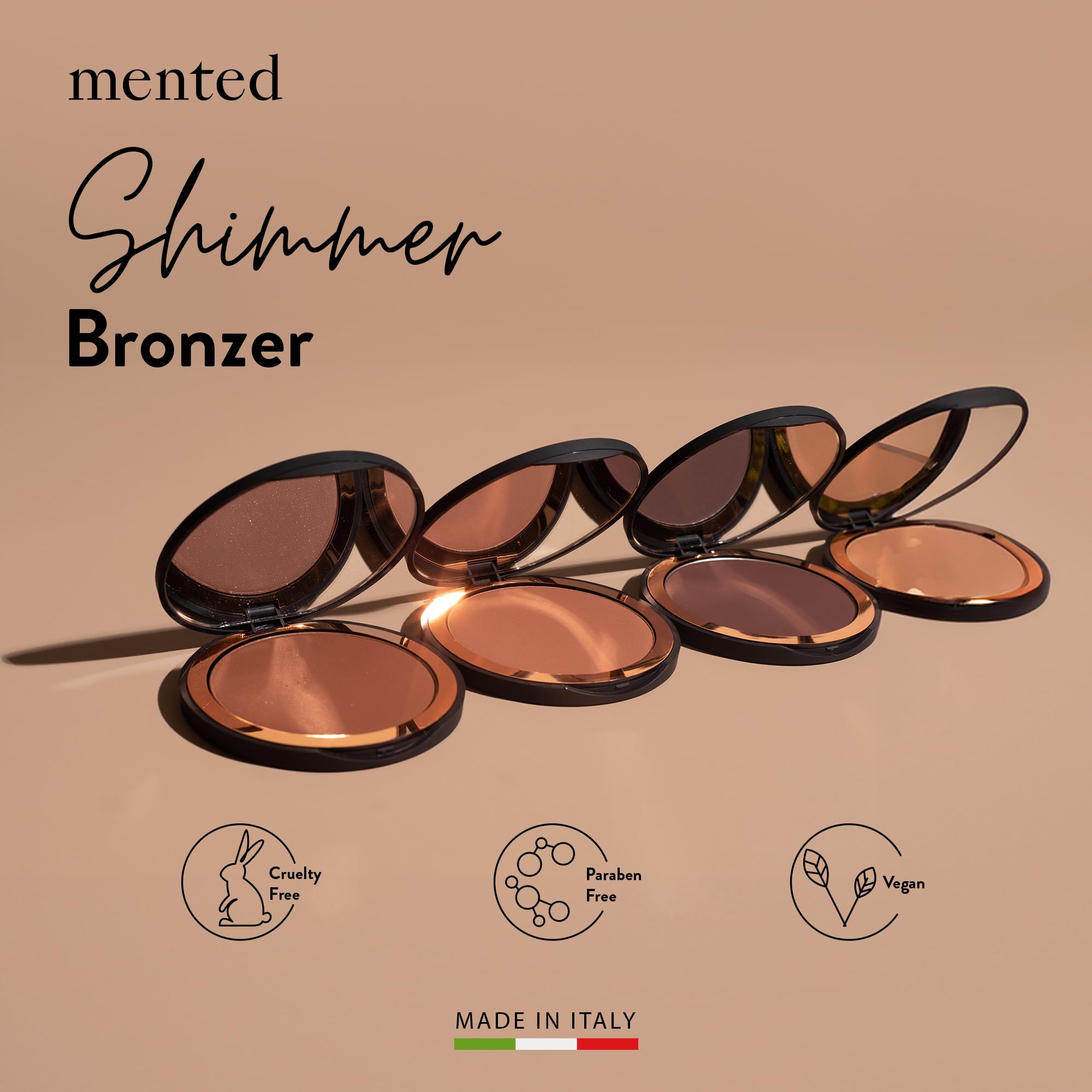 Mented Vacay bronzer palette compact close-up for seamless blend