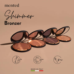 Mented Vacay bronzer palette compact close-up for seamless blend