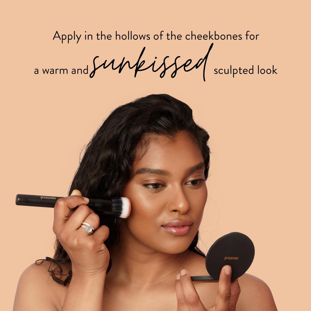 Mented Yacht Life bronzer with four shade swatches for diverse tones.