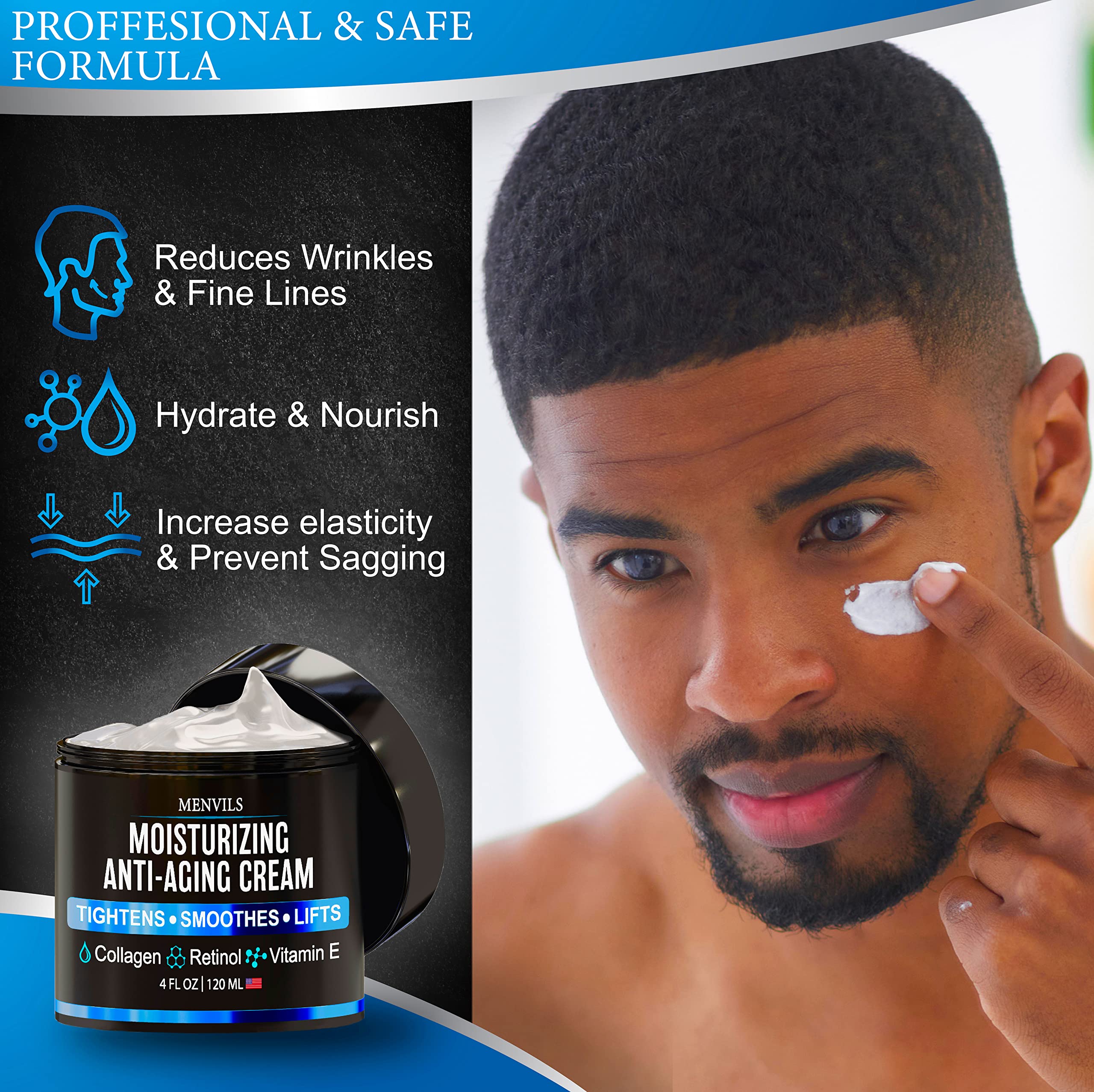 Menvils cream texture closeup emphasizes smooth, non-greasy daily hydration.