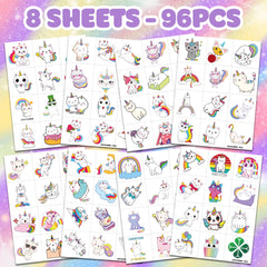 MeoIsDaBest Caticorn temporary tattoos on skin example, easy to apply and remove with water