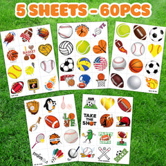 MeoIsDaBest baseball tattoo sheet enhances DIY decorations.