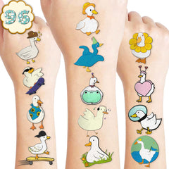 MeoIsDaBest duck pre-cut tattoos eight sheets for party favors and decorating