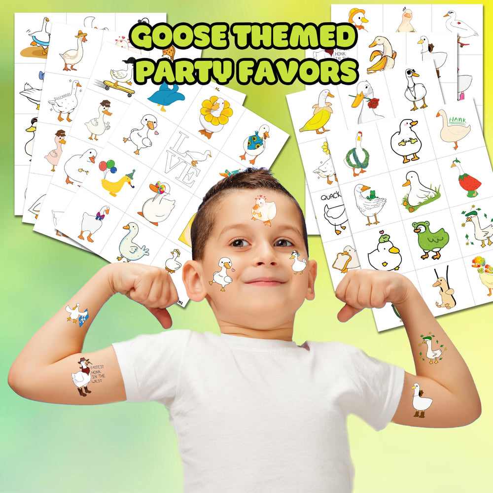 MeoIsDaBest duck tattoo sheets showcasing varied designs for playful photos