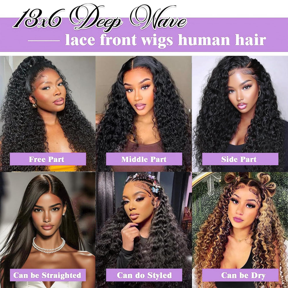 Mepurer 13x6 lace front wig supports multiple parting styles for variety.