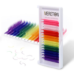 MERETON 16-row colored lash extensions tray with vibrant color options for creative looks