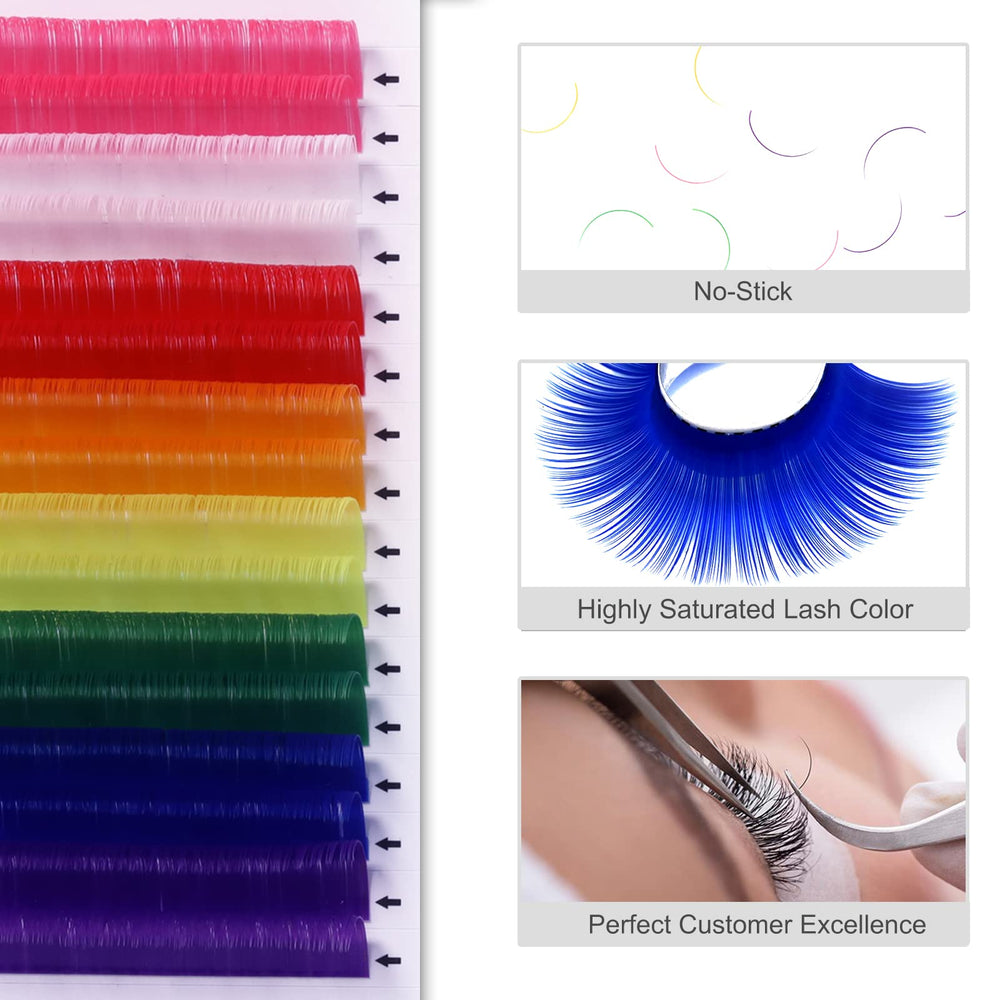 MERETON 0.07mm D curl color lashes highlighting lightweight curl