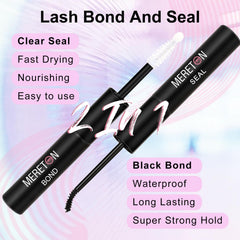 MERETON Lash Seal protective layer highlights sealing for extended wear.