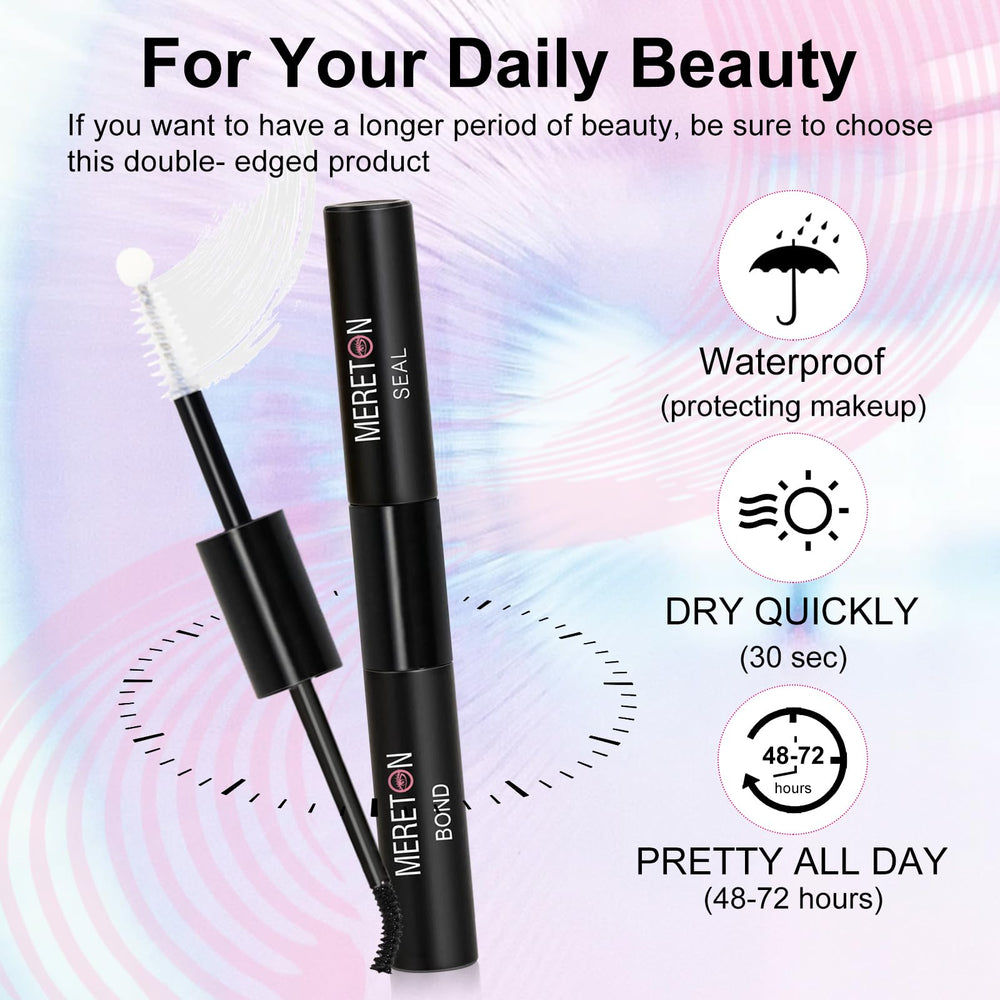 MERETON Lash Wear 48h waterproof image suggests durable performance.