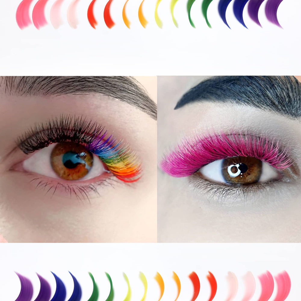 MERETON rave-ready colorful eyelashes ideal for parties and festive looks