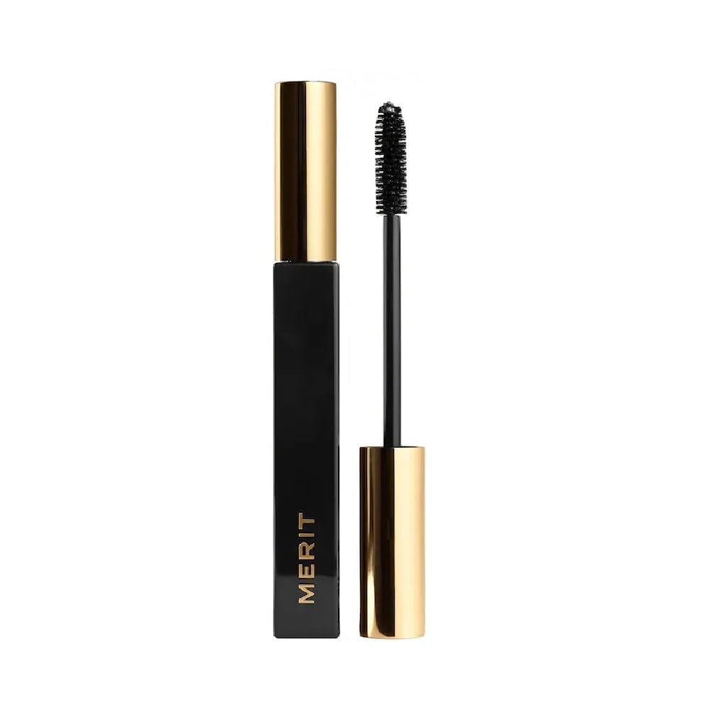 M.E.R.I.T Clean Lash Mascara bottle shows tubing formula for defined, clump-free length.