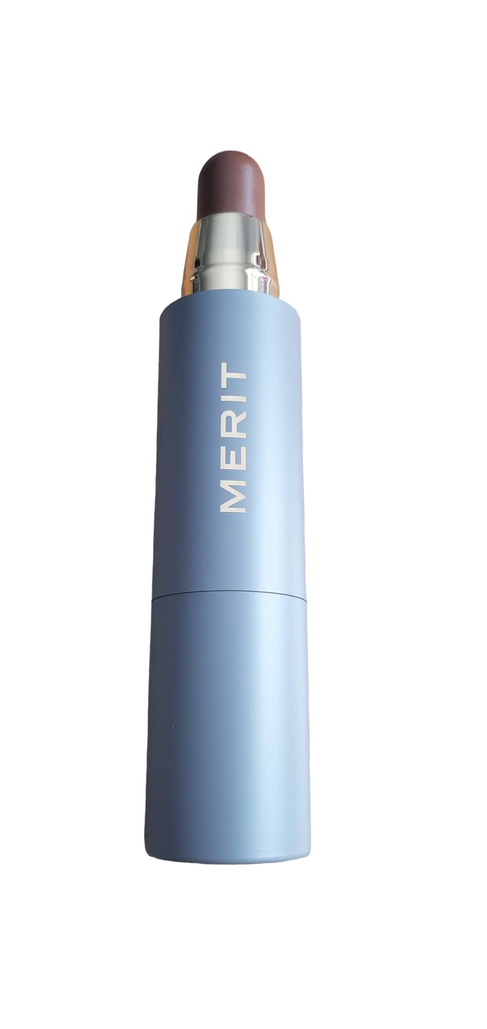 Merit Minimalist Foundation Stick in Umber, front view, for precise color match.