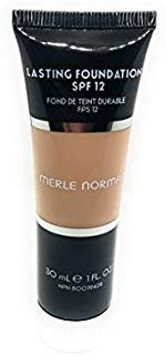 Merle Norman Lasting Foundation bottle in Alabaster Beige offering long-lasting matte coverage