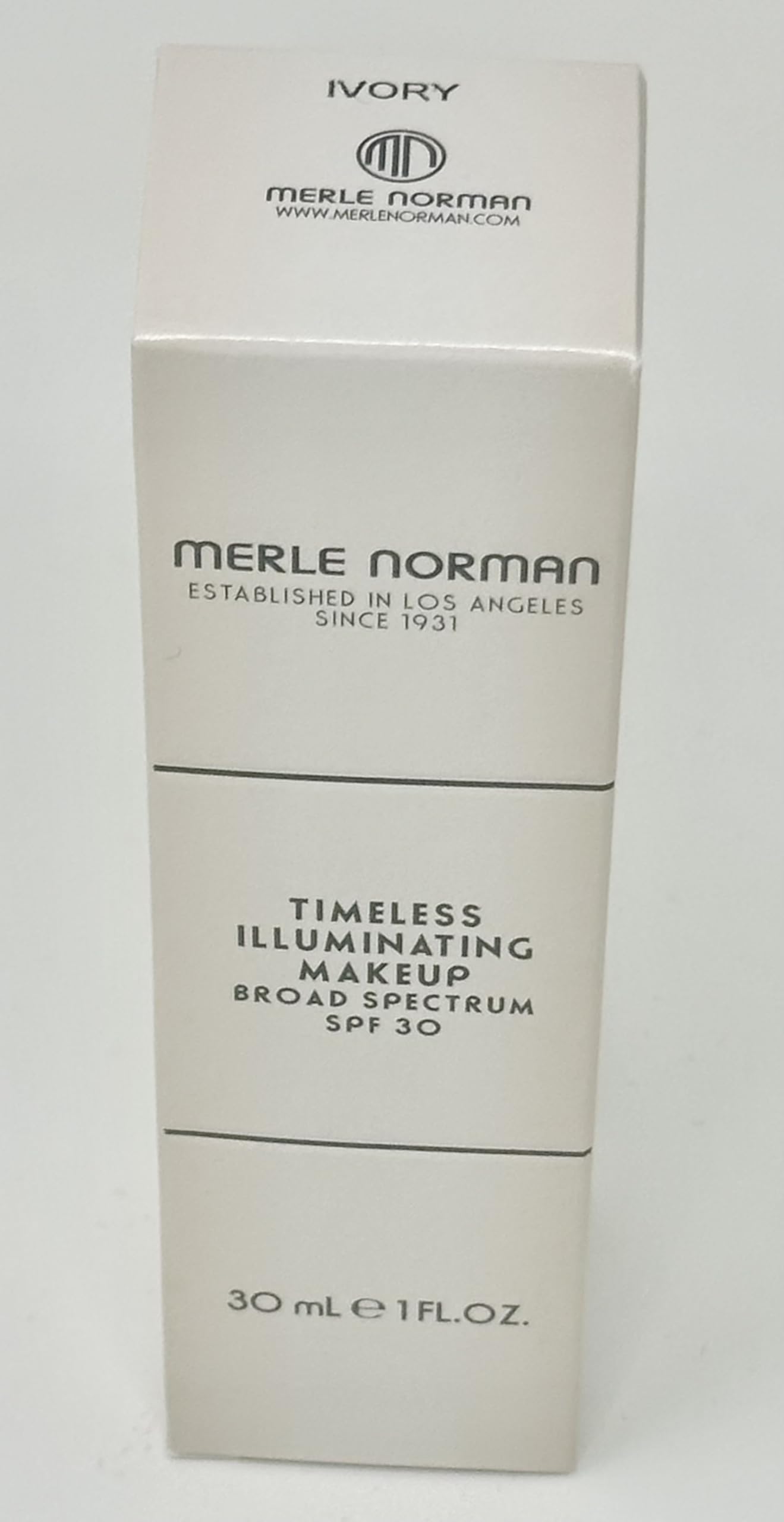 Merle Norman Timeless Illuminating Makeup Ivory swirl-application demonstrates easy layering for fuller coverage.