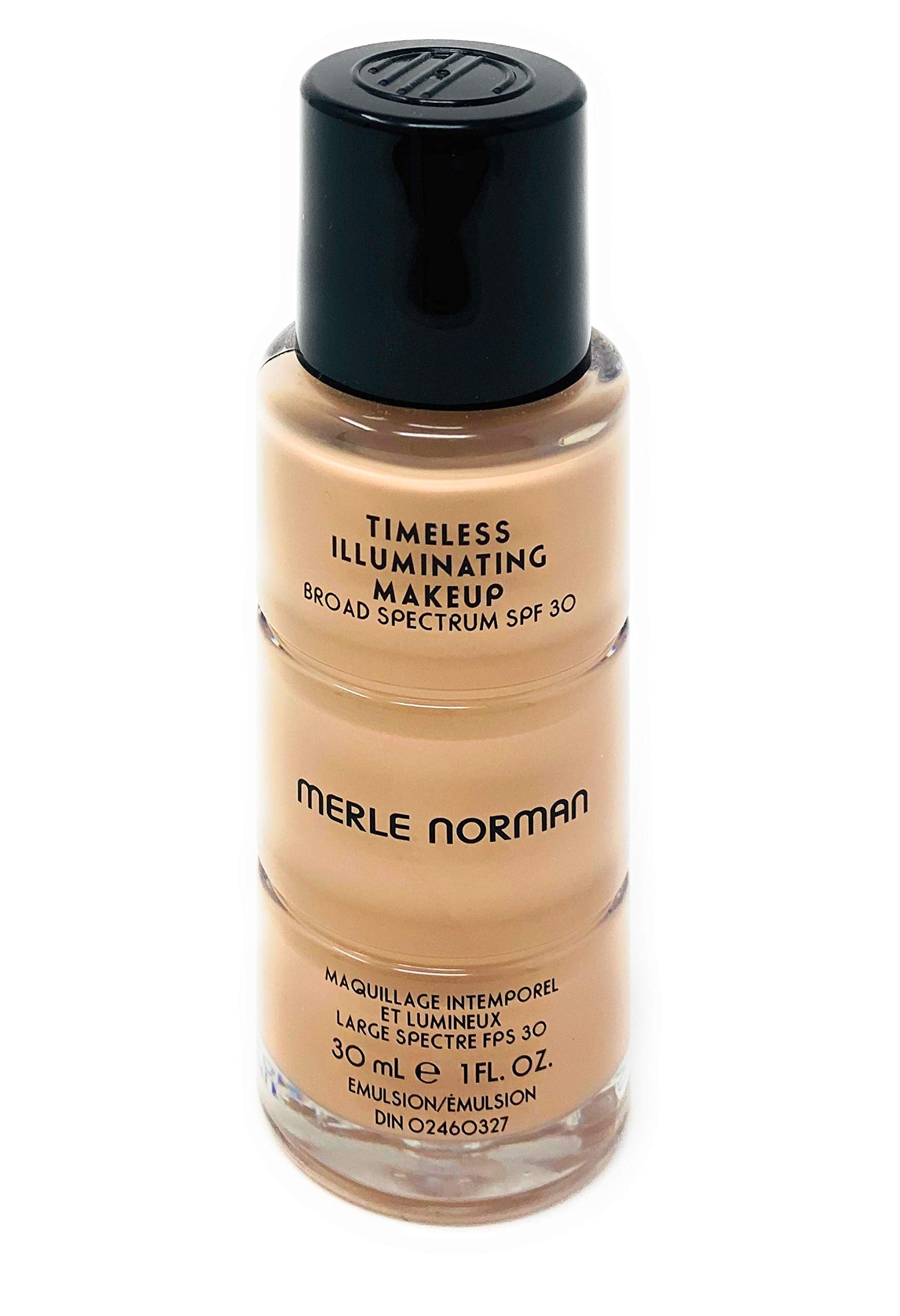 Merle Norman Timeless Illuminating Makeup Quiet Rose bottle for radiant, skin-like glow