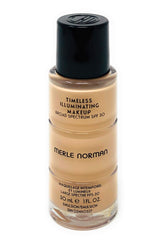 Merle Norman Timeless Illuminating Makeup Sesame bottle shows luminous coverage with SPF 30 for radiant skin