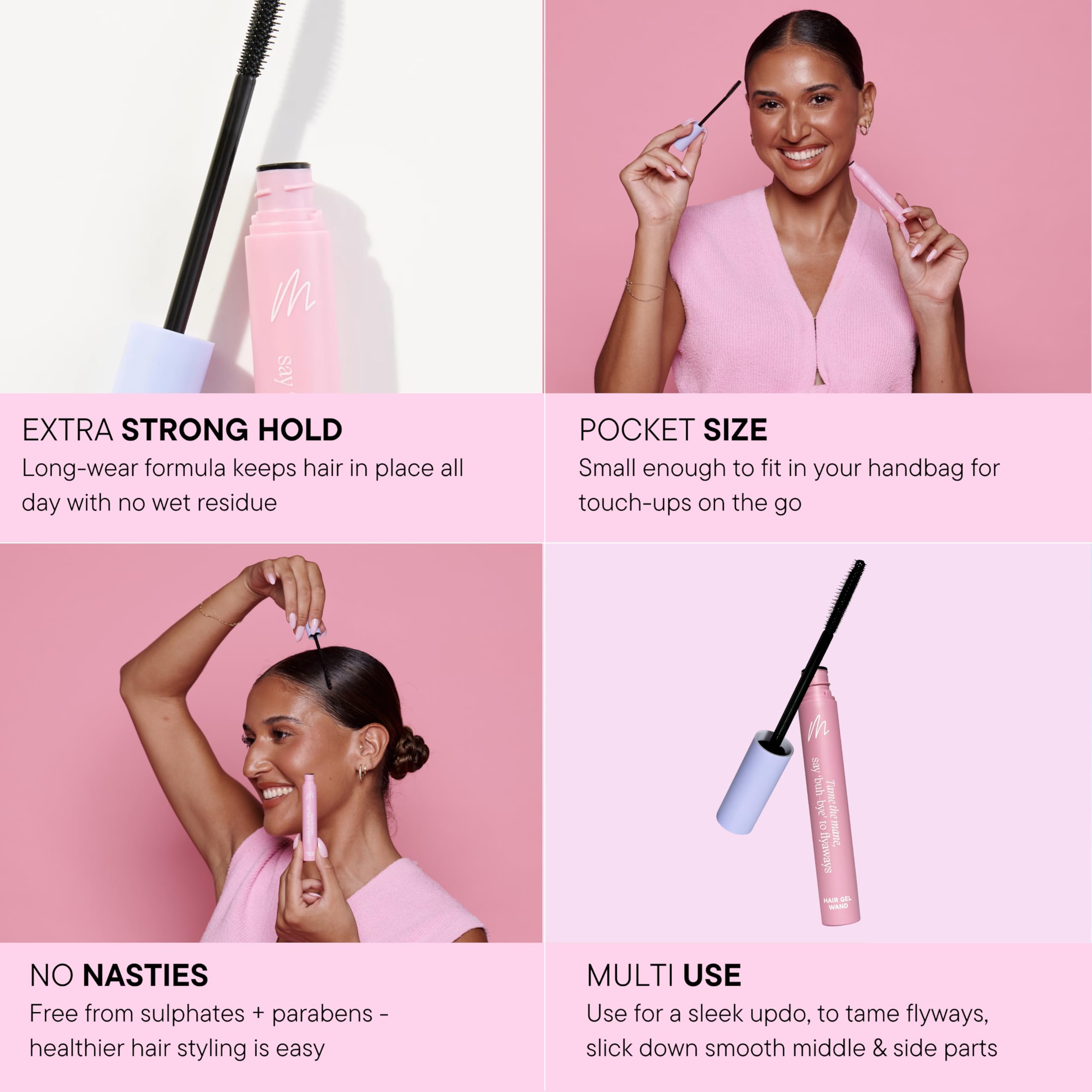 Mermade Hair Gel Wand baby-hair-control for neat, framed looks.