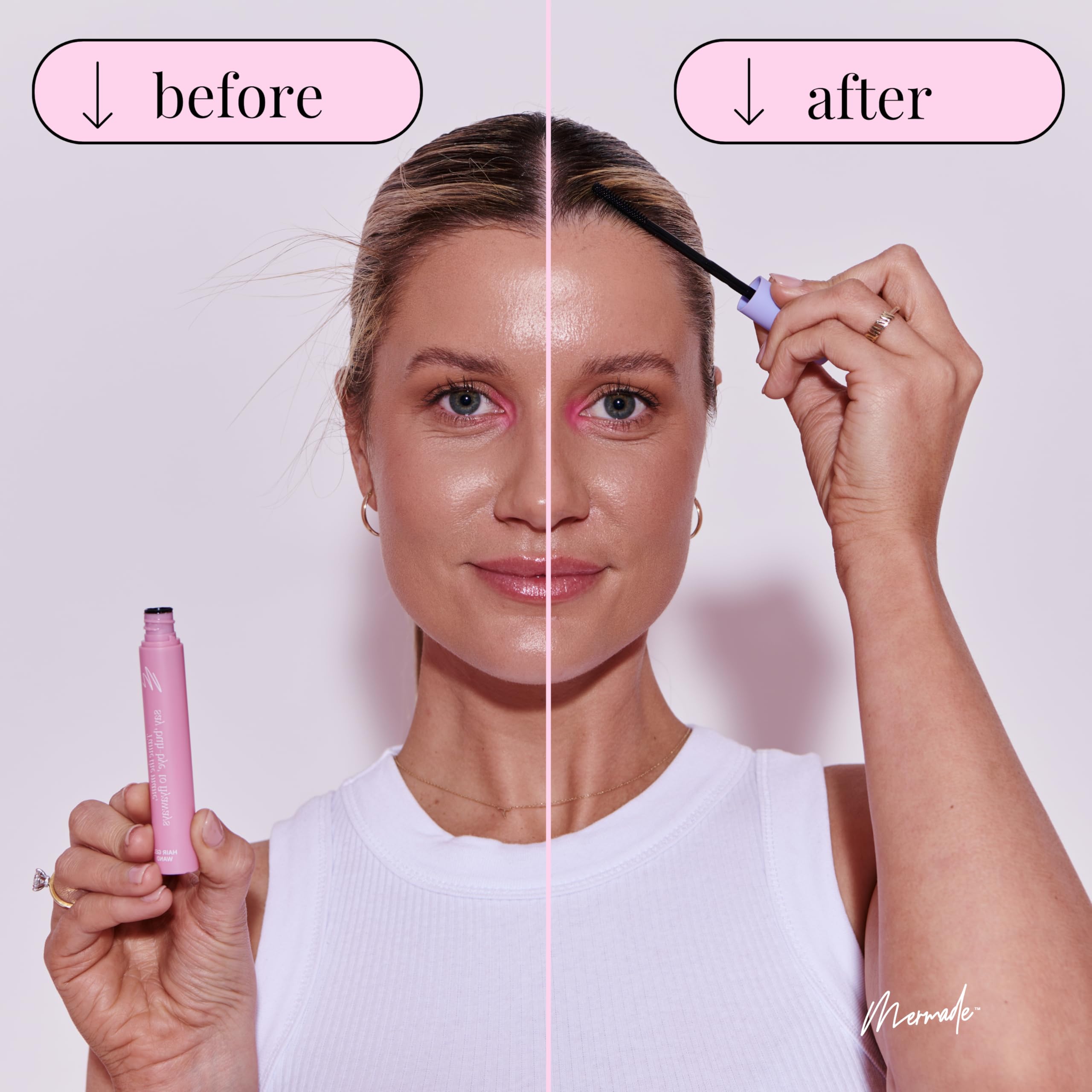 Mermade Hair Gel Wand flyaway-taming for smooth, polished styles.
