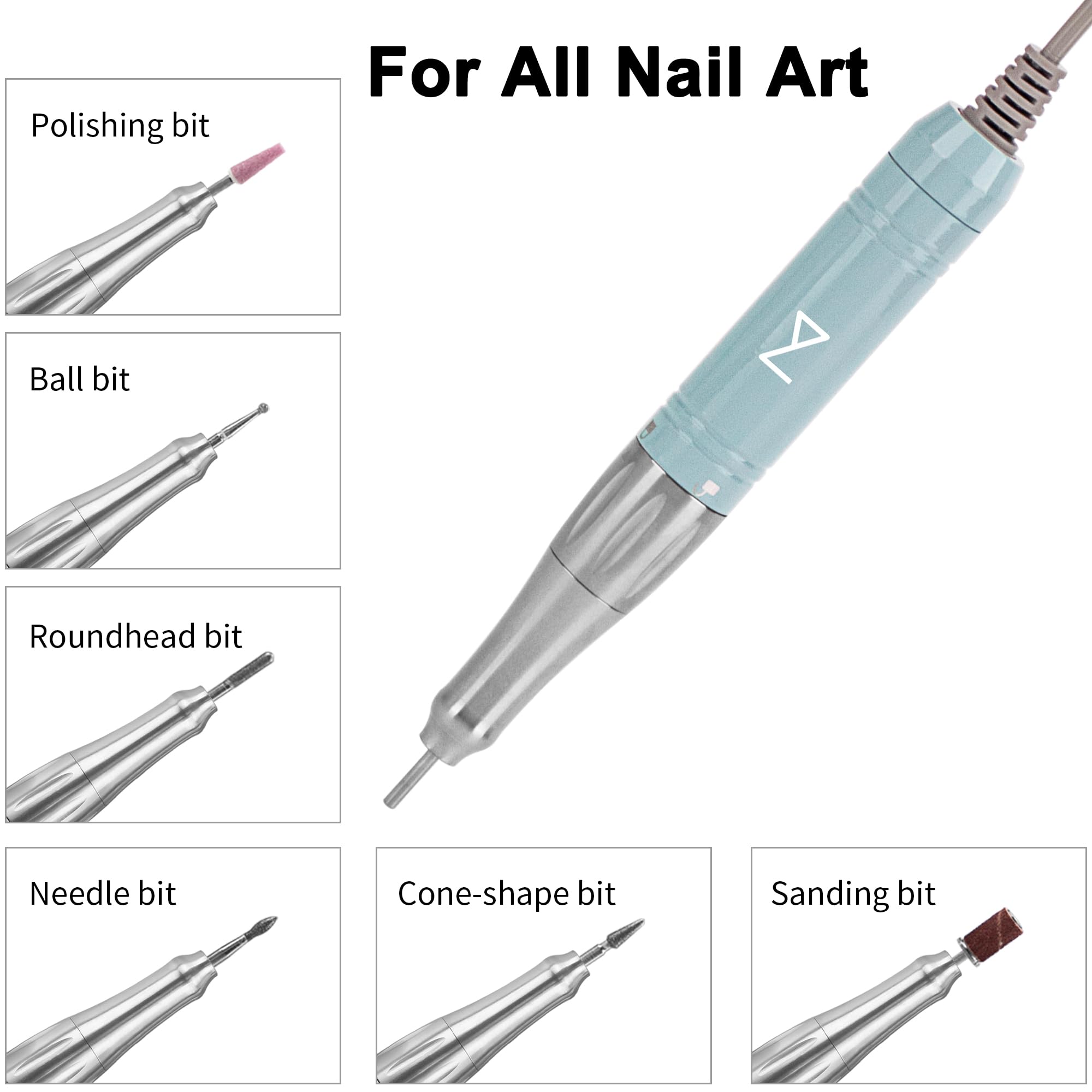 Mermaid coreless 35k rpm handpiece compact design for home salons.