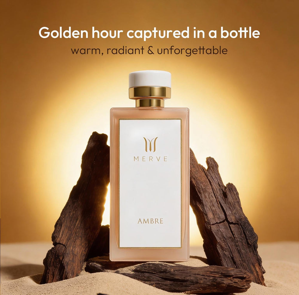 Merve Ambre gift-ready set ideal for birthdays and anniversaries.