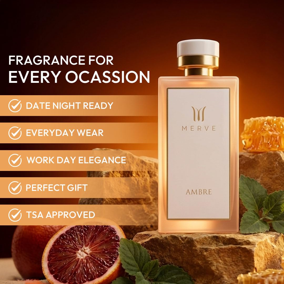 Merve Ambre luxe woody palette evokes sophisticated evening vibe.