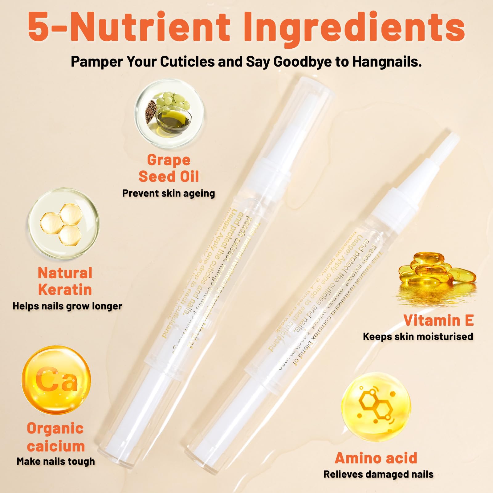 Meschett cuticle oil pen supports hydrated cuticles and nails.