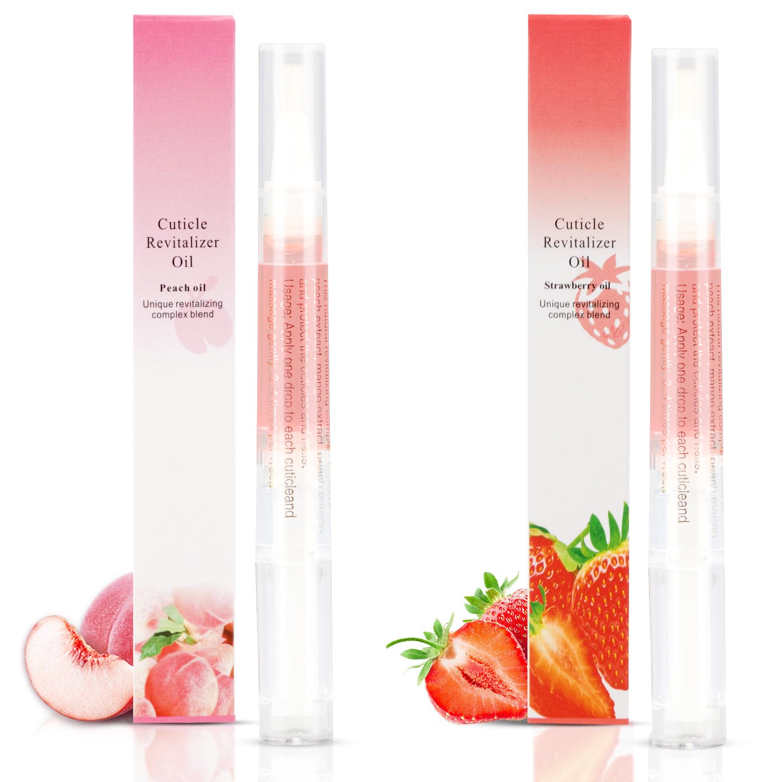 Meschett cuticle oil pen packaging for easy on-the-go nail care.