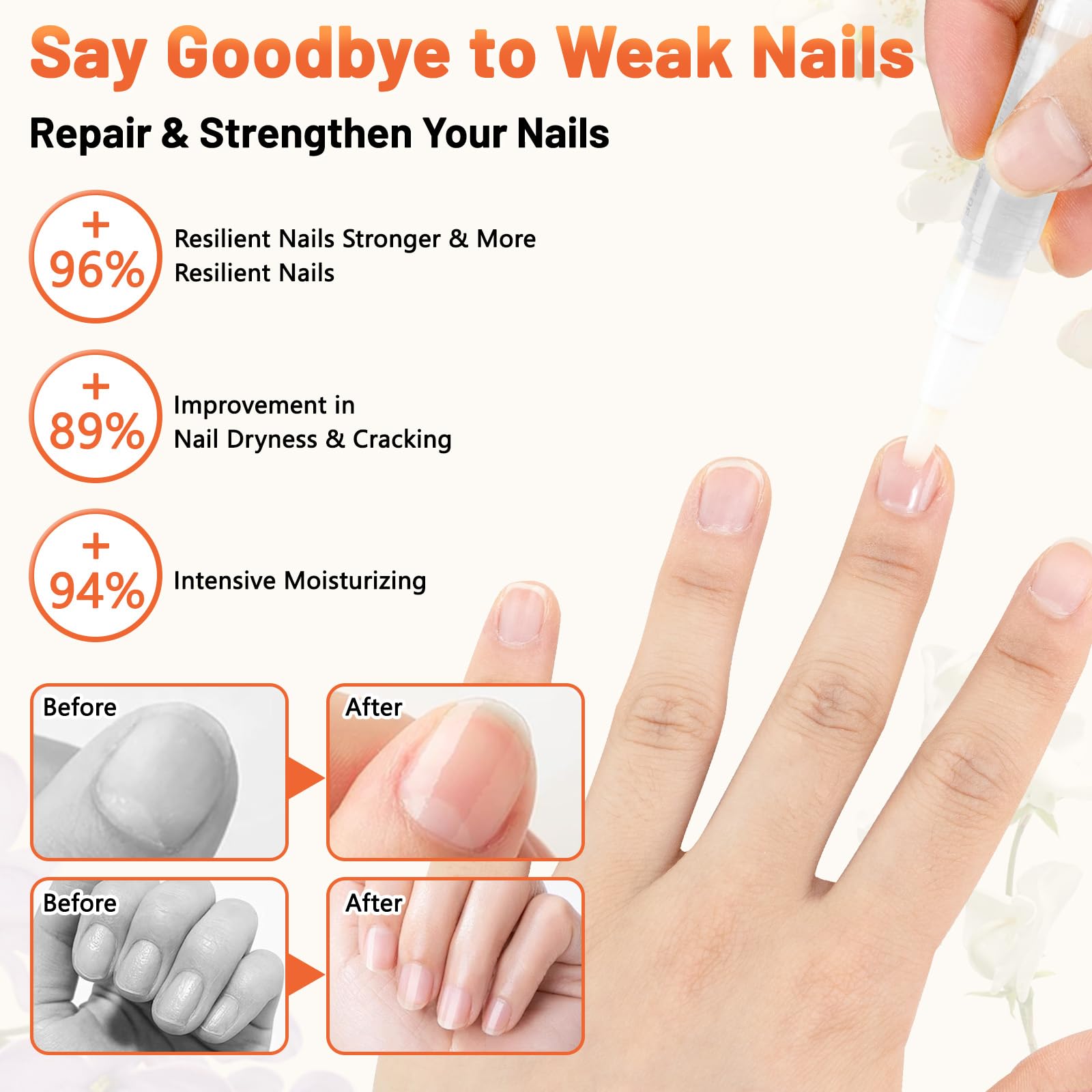 Meschett oil pen delivers plant-based nourishment for nail health.