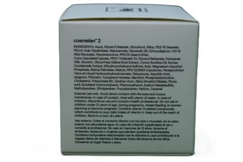 Cosmelan 2 Maintenance Cream pack displayed; helps prevent new pigmentation while evening out tone