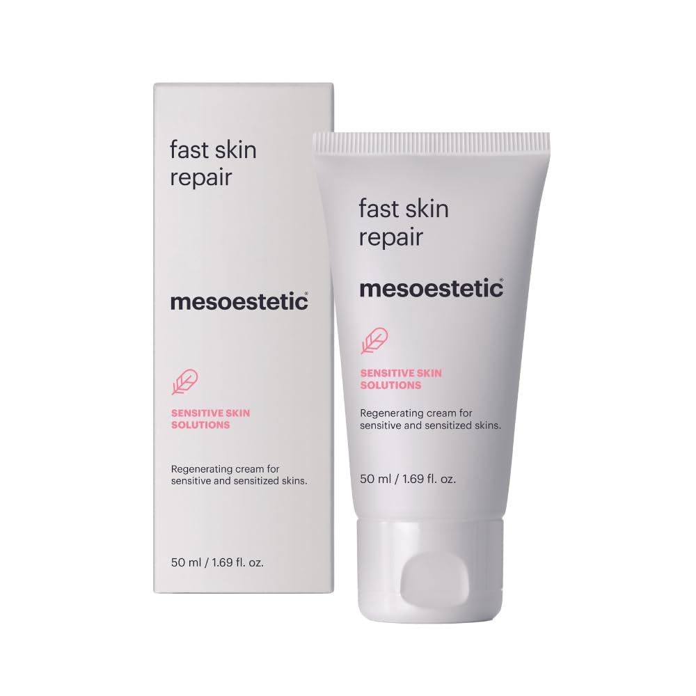 Mesoestetic Post-Procedure Fast Skin Repair application demo demonstrating gentle post-procedure care