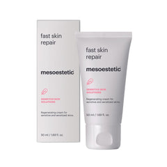 Mesoestetic Post-Procedure Fast Skin Repair application demo demonstrating gentle post-procedure care