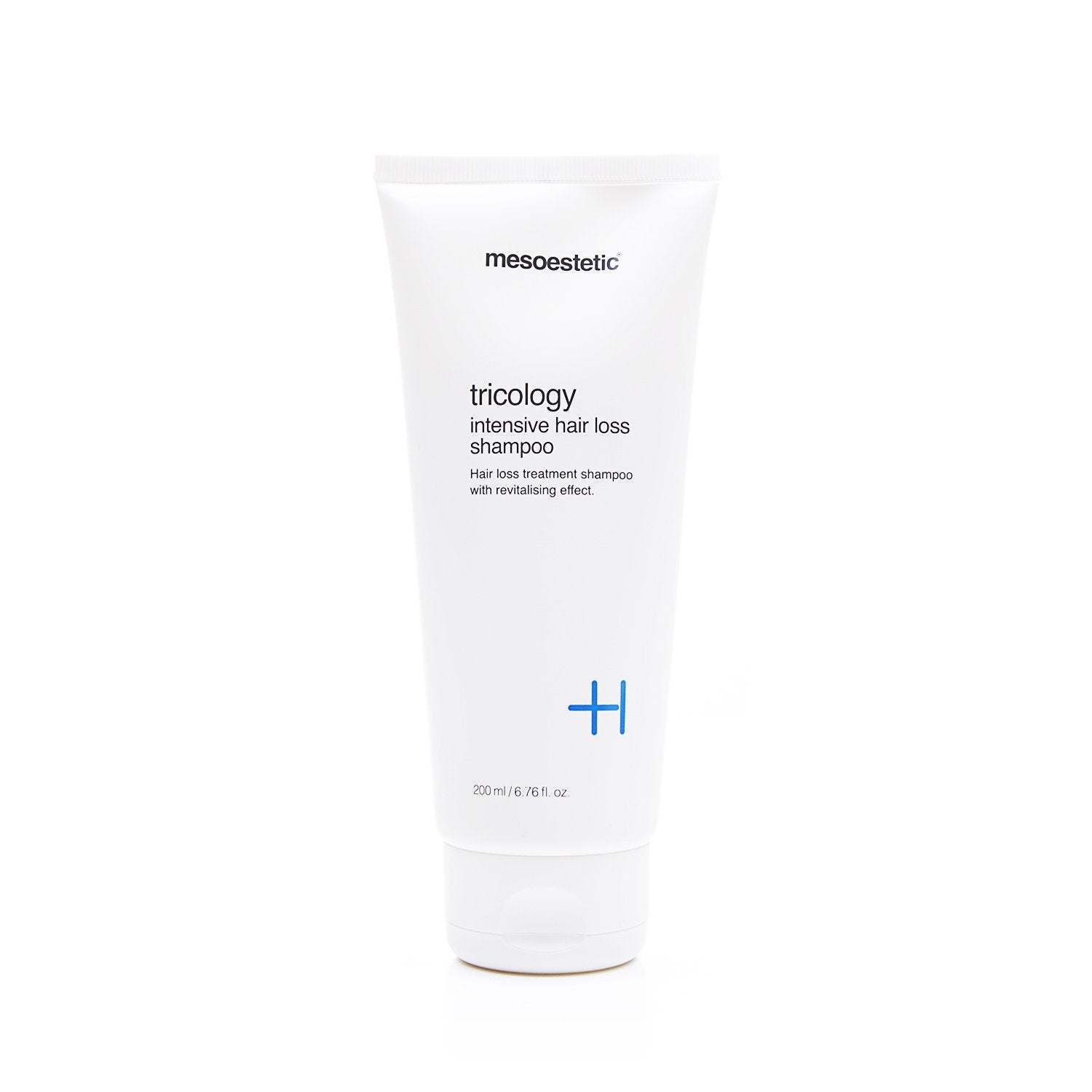 Mesoestetic Tricology shampoo foamy lather, cleanses scalp while promoting volume appearance.