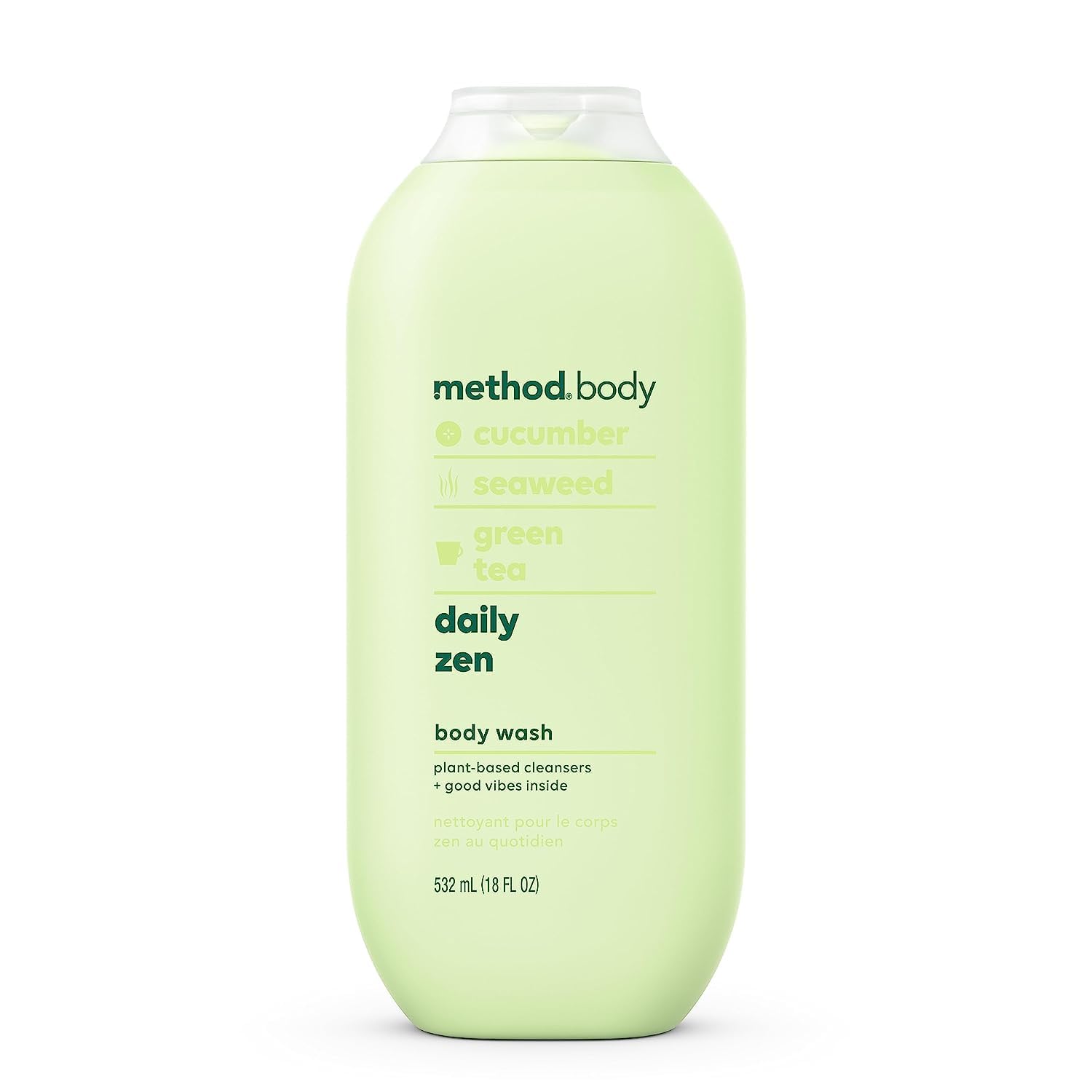 Method Body Lotion Pure Peace bottle delivers smooth skin and fresh scent.