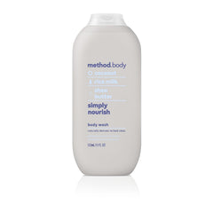 Method Body Lotion texture close-up shows creamy, non-greasy finish.