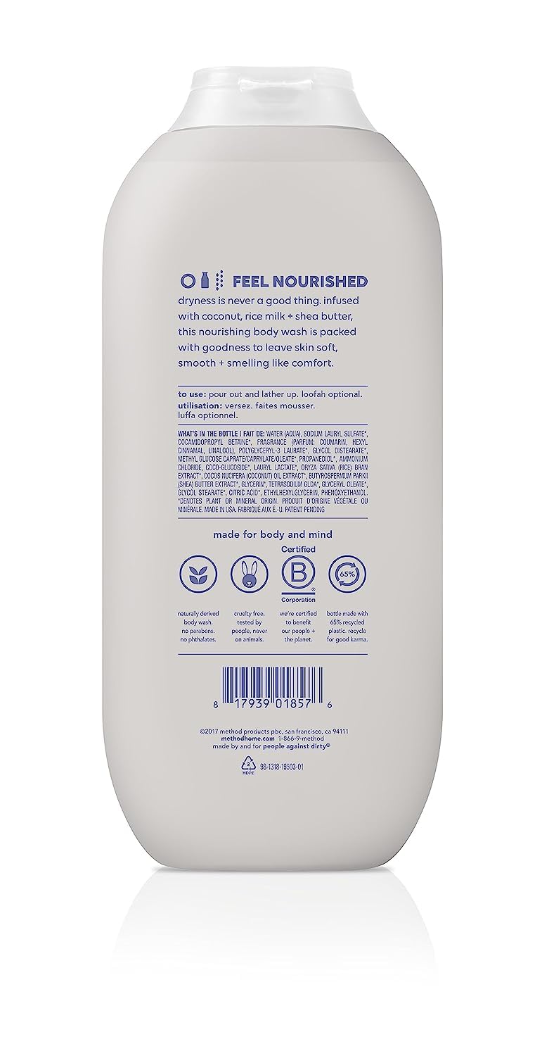 Method Body Lotion usage hands demonstrates quick, daily care routine.