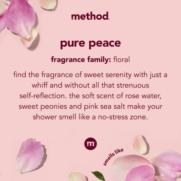 Bathroom shelf with bubbles and Method body wash ready for a daily ritual.