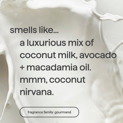 Method Coco Twist pour shot shows rich lather for refreshing cleanse