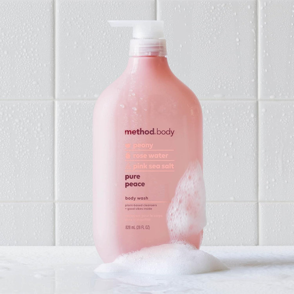 Pink sea salt detail on Method Pure Peace packaging